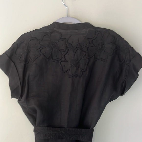 Veronica Beard Black Floral Mini Dress - Picture 9 of 12